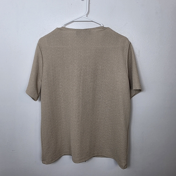 Vintage Sag Harbor Golden Short Sleeve Old Money Classic Cardigan Shirt Size M - Picture 5 of 7